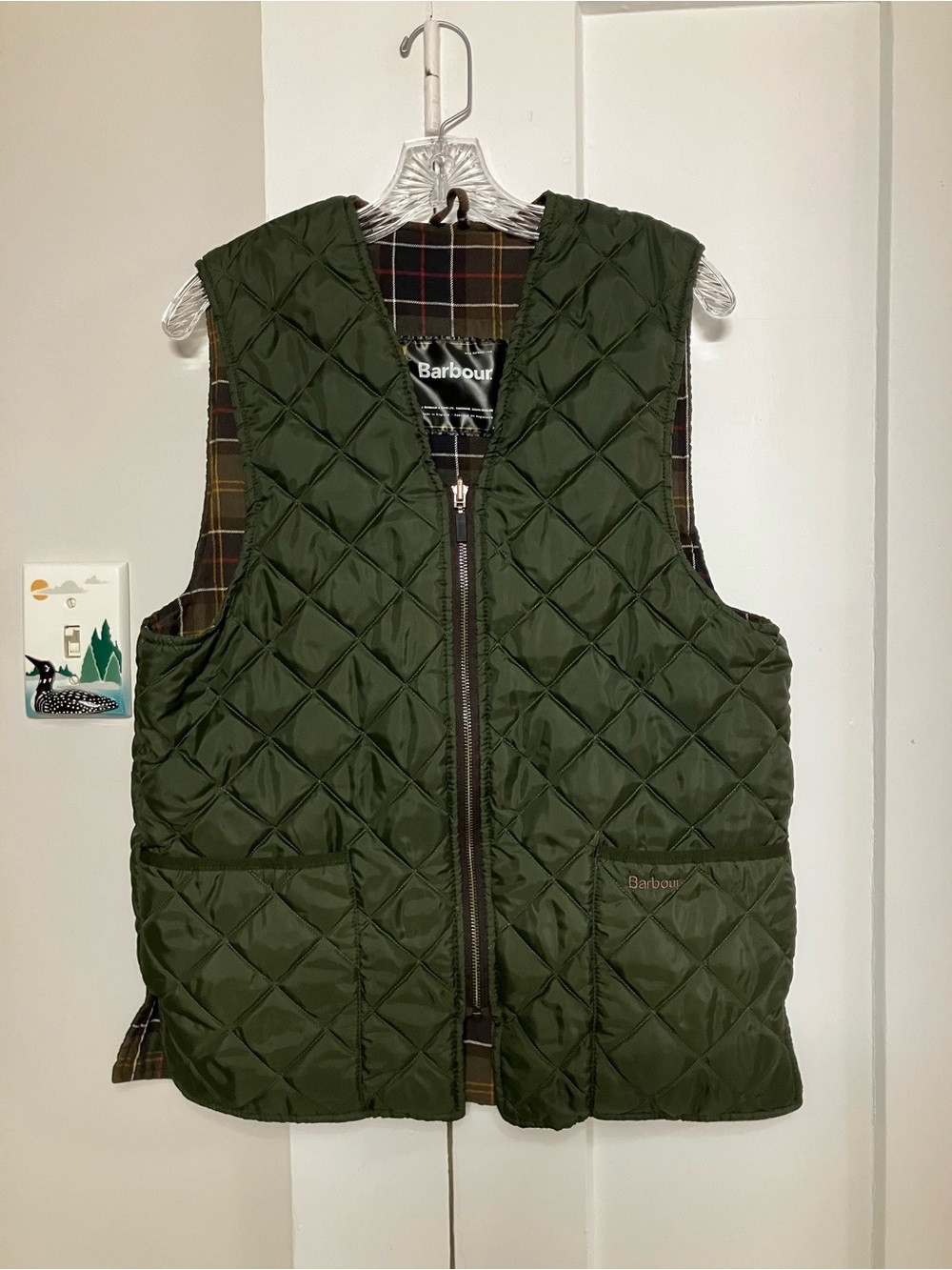 Barbour Mens Olive Quilted Vest